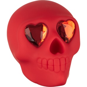  Красный вибромассажер в форме черепа Bone Head Handheld Massager 