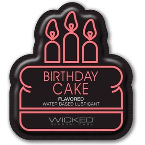  Лубрикант на водной основе со вкусом торта с кремом Wicked Aqua Birthday cake 3 мл 