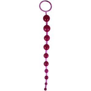  Ярко-розовая анальная цепочка Beads of Pleasure 30 см 