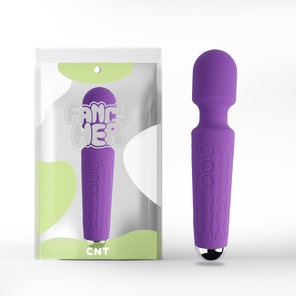  Фиолетовый перезаряжаемый wand-вибратор Knight 20,2 см 