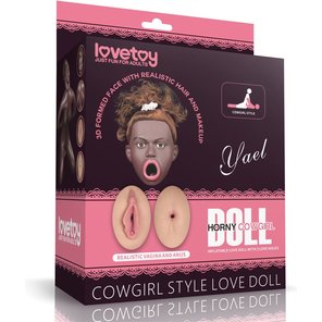  Темнокожая секс-кукла с реалистичными вставками Cowgirl Style Love Doll 