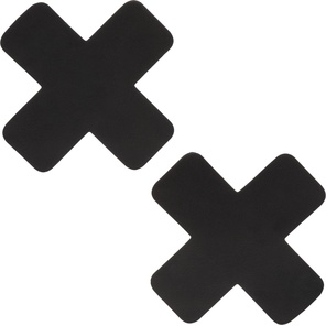  Черные пэстисы-кресты 2 Nipple Pasties 