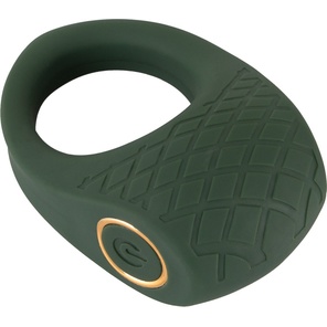  Зеленое эрекционное виброкольцо Luxurious Vibro Cock Ring 