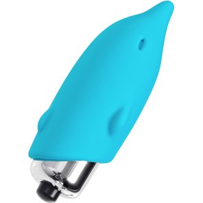  Голубой мини-вибратор Jolly 7,5 см 