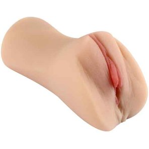 Телесный мастурбатор-вагина с пышными половыми губами 