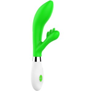  Зеленый вибратор-кролик Agave 23 см 