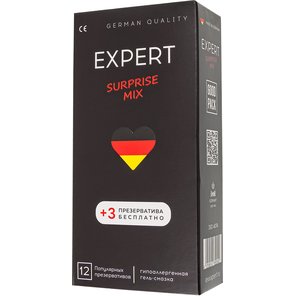  Презервативы EXPERT Surprise Mix 12 шт.( 3 в подарок) 