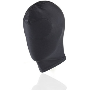  Черный текстильный шлем без прорезей для глаз 