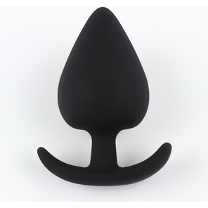  Черная силиконовая анальная пробка Soft-touch 5,3 см 