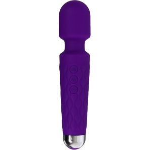  Фиолетовый wand-вибратор с подвижной головкой 20,4 см 