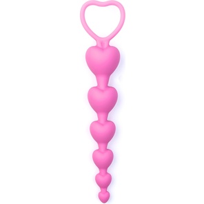  Розовая анальная цепочка-елочка «Оки-Чпоки» 18,5 см 