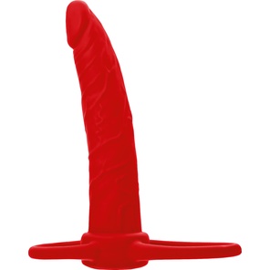  Красная насадка на пенис для двойного проникновения Black Red 16,5 см 