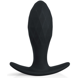  Черная силиконовая анальная пробка Sex Expert 9,5 см 