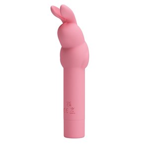  Нежно-розовый вибростимулятор в форме кролика Gerardo 