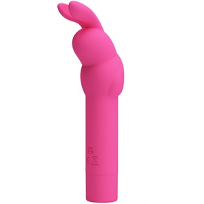  Ярко-розовый вибростимулятор в форме кролика Gerardo 
