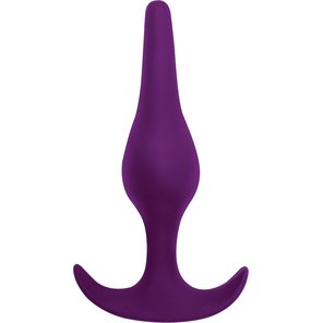  Фиолетовая анальная пробка Smooth 12,5 см 