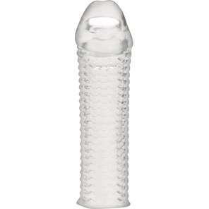  Текстурированная насадка на пенис Clear Textured Penis Enhancing Sleeve Extension 16,5 см 