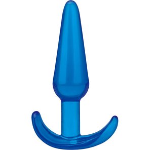  Голубая анальная пробка Slim Tapered Butt Plug 10,8 см 