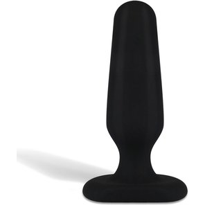  Черный анальный плаг из силикона Seamless Silicone Butt Plug 7,5 см 