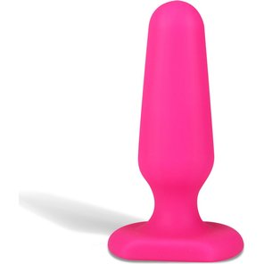  Розовый анальный плаг из силикона Seamless Silicone Butt Plug 7,5 см 