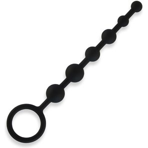  Черные силиконовые анальные бусы Silicone Anal Beads 21 см 