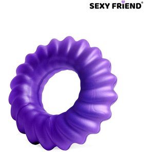  Фиолетовое фигурное эрекционное кольцо 