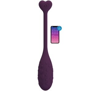  Фиолетовое виброяйцо Fisherman с управлением через приложение 