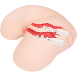  Мастурбатор-полуторс с двойным слоем материала и вибрацией Maria Onahole Real Vagina 