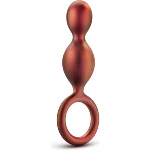  Коричневый анальный стимулятор Duo Loop Copper Anal Plug 13,3 см 