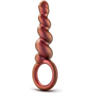  Коричневый анальный стимулятор Spiral Loop Copper Anal Plug 13,3 см 