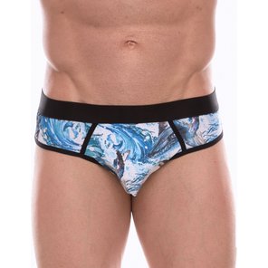  Мужские трусы-джоки с принтом в виде волн и китов 