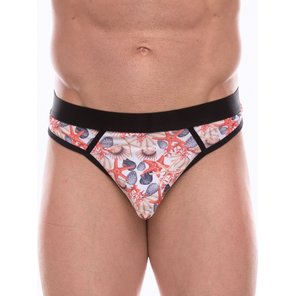  Мужские трусы-стринги с принтом в виде разноцветных ракушек 