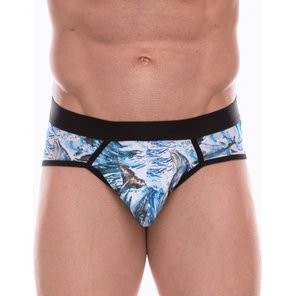  Мужские трусы-стринги с принтом в виде китов в волнах 