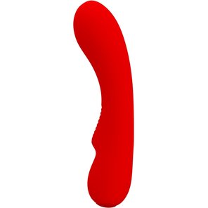  Красный изогнутый вибратор Matt 19 см 