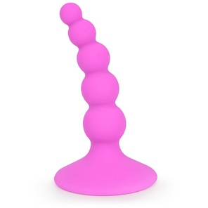  Ярко-розовый анальный стимулятор-ёлочка 9,5 см 