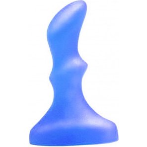  Синий гелевый плаг изогнутой формы 10 см 
