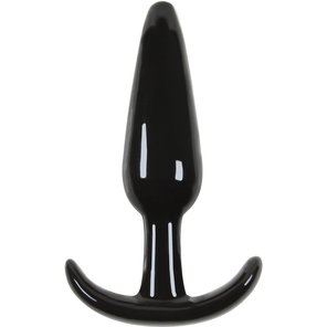  Гладкая черная анальная пробка Jelly Rancher T-Plug Smooth 10,9 см 