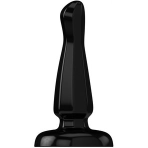  Черный анальный стимулятор с гранями Bottom Line Model 3 10,5 см 