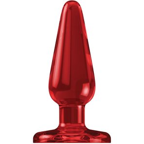  Гладкий красный акриловый анальный стимулятор Bottom Line Model 1 13 см 