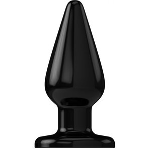  Черный широкий анальный стимулятор Bottom Line Model 2 13 см 