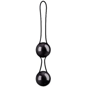  Черные вагинальные шарики в сцепке Pleasure balls Deluxe 