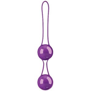  Фиолетовые вагинальные шарики в сцепке Pleasure balls Deluxe 