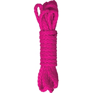  Розовая нейлоновая веревка для бандажа Kinbaku Mini 1,5 м 