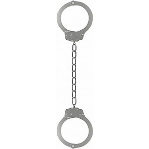  Металлические серебристые оковы Pleasure Legcuffs 