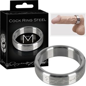  Эрекционное кольцо из стали Cock Ring Steel M 