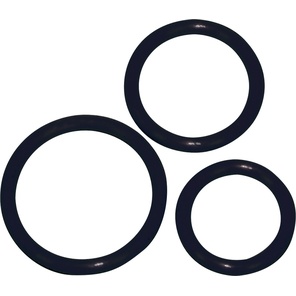  Набор из 3 чёрных эрекционных колец разного диаметра 
