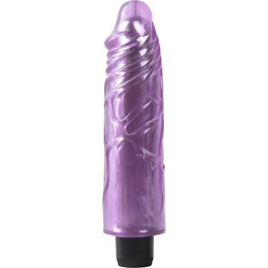  Фиолетовый вибратор Jelly Gems 19 см 