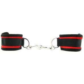  Мягкие наручники с красными вставками Beginners Handcuffs Red 
