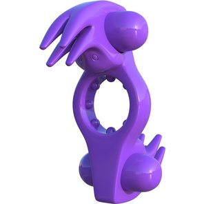  Фиолетовое эрекционное кольцо с вибрацией Wonderful Wabbit 