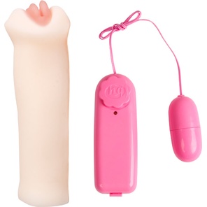  Вибрирующий мастурбатор-вагина с нежными губками Lily 18 см 